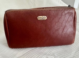 Coach Bonnie Cashin Meyers Vintage Leather Cosmetic Pouch. NOTE- Zipper repaired