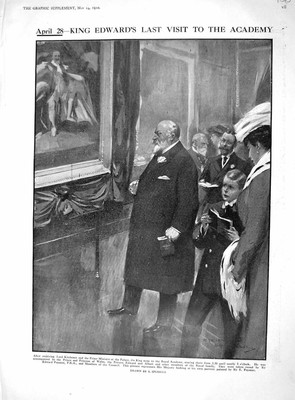 Alte 1910 King Edward Royal Academy Kunst Gemälde Buckingham Palace Il 20th