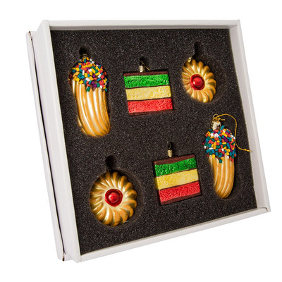 Kurt S. Adler Kurt Adler 2-Inch - 3-Inch Noble Gems Glass 6-Piece Cookie