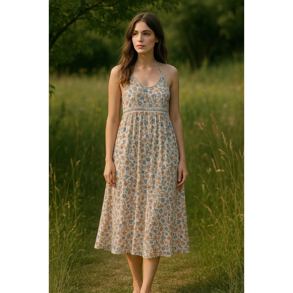h and m halter dress Angelina Scuba Halter Midi Dress - Chocolate