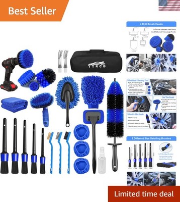 Pro 26-Piece Car Wash Kit: Detail Brushes, Cleaning Tools & Accessories Included