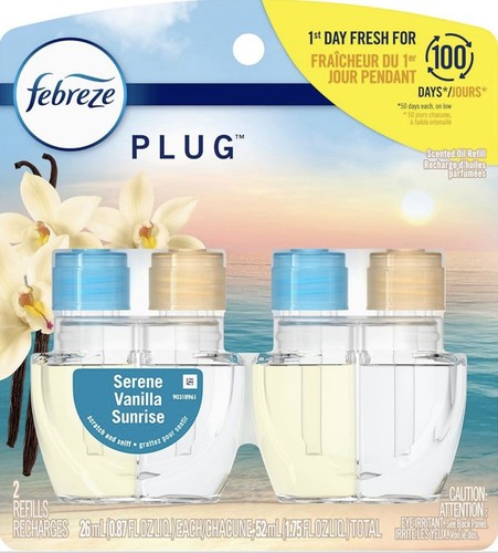 Febreze Plug Air Serene Vanilla Sunrise 2 (Pack) + Starter Kit - Picture 3 of 9