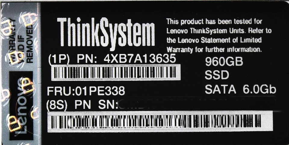 Lenovo 01PE338 960GB S4610 SATA 6G 2.5" HDD Hard Disk Drive - Image 2 of 4