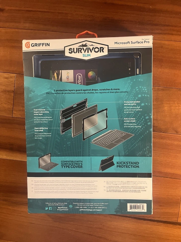 Griffin, Microsoft Surface Pro (2017), Survivor Slim, Case with Stand - Image 2 of 2