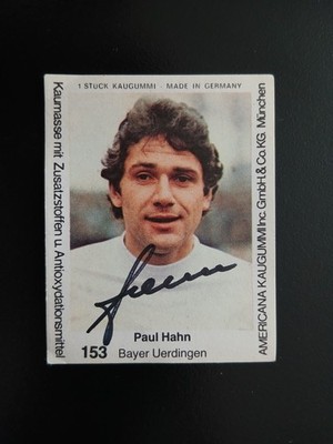 Paul Hahn Bayer Uerdingen Americana 1980 # 153 unpasted autographed 