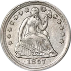 1857-P Seated Liberty Half Dime - Cleaned