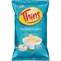 Thins Sour Cream & Chives Chips, 175 G