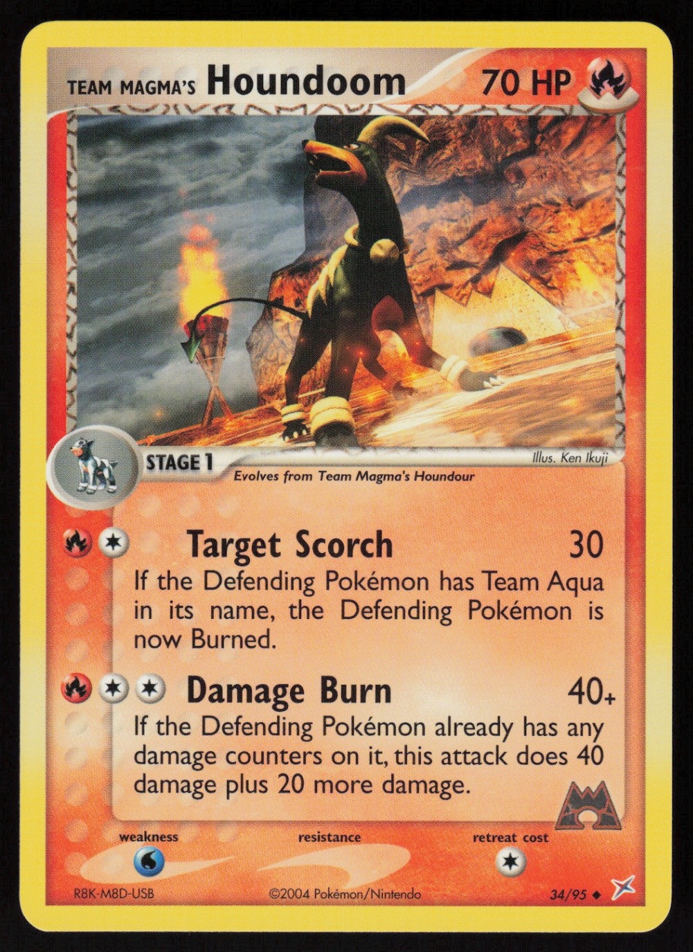 Team Magma's Houndoom Uncommon Team Magma vs Team Aqua 34/95 NM