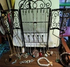 Vintage Mixed Lot Of Costume Jewelry Each With A Focal Gem Piece, Lot Of 25