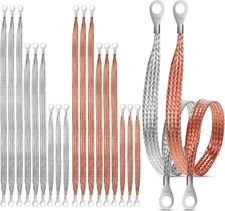 18 Pcs Ground Straps, 10/15/20 Inch Engine Universal Automotive Ground Strap Kit