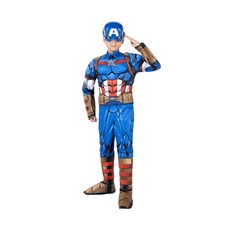 Captain America Qualux Costume Full Bodied Jumpsuit with Mask for Kids