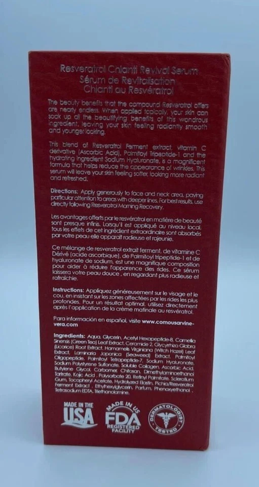 Suero VINE VERA Resveratrol Chianti Revival - 1,0 fl. oz/30 ml Foto 3 de 4