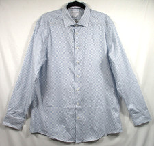 -NEW Charles Tyrwhitt Slim Fit Men's Dress Shirt Non-Iron White/Blue Sz 17/36in