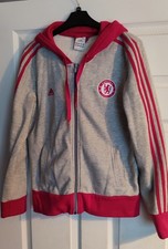 Adidas Chelsea Womens Track Jacket Grey Full Zip Womens Medium 