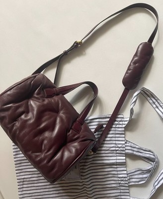 Anya Hindmarch Chubby Nappa Leder Tasche Bag  Burgunder UVP 800 