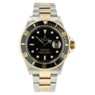 Rolex Submariner Date Black Dial 18k Yellow Gold & Steel 40mm Automatic 16613