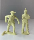 MARX Lone Ranger & Tonto 60mm Plastic Figures ~ Vintage 1950s