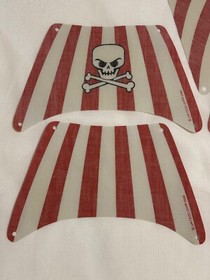 Genuine OEM LEGO Complete set of 5 SAILS From Brickbeard Bounty pirate Set 6243.