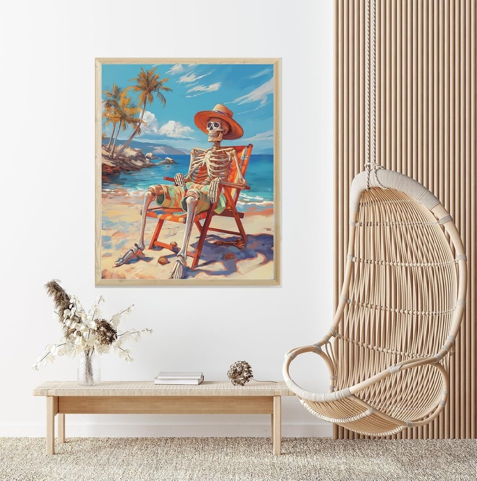 Skeleton Man Diamond Painting Kits for Adults, 5D Diamond Art Painting