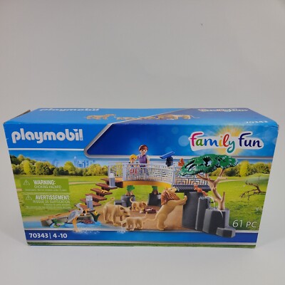 Playmobil Outdoor Lion Enclosure PlaySet 70343 New, Factory Sealed!