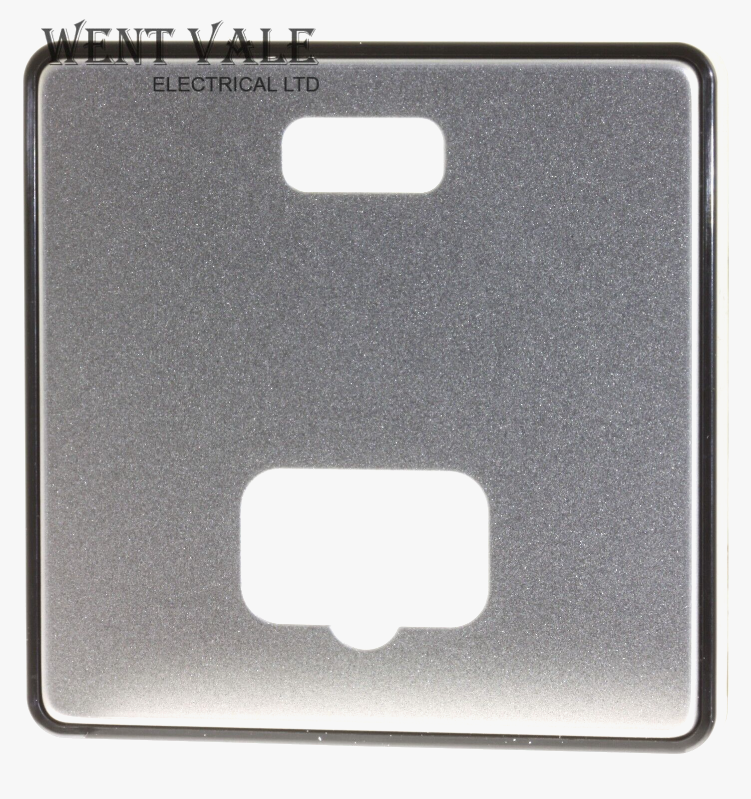 MK Dimensions - MHFP021SSTB - 1g 13a Unswitched F/Conn Unit + Neon Front Plate