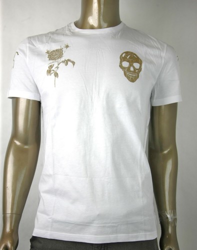 T-shirt E Felpe Alexander McQueen | T-shirt Mcqueen Graffiti Crema Uomo *  siduslifebasket
