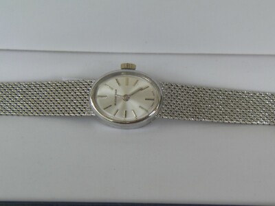 VNTG WOM SWISS BUCHERER 14K WHITE GOLD MECHANICAL