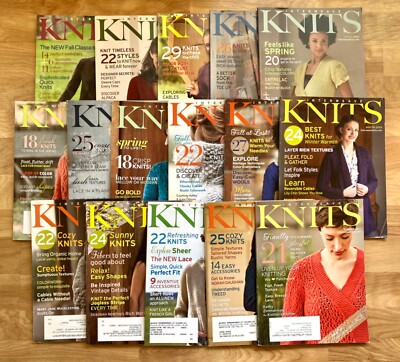 INTERWEAVE KNITS MAGAZINE Lot of 16 Issues 2007-2013 Knitting Holiday Gifts