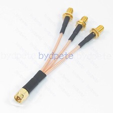 Y splitter type Branch 1x SMA male to 3x SMA female RG316 Coaxial Cable RF 50ohm