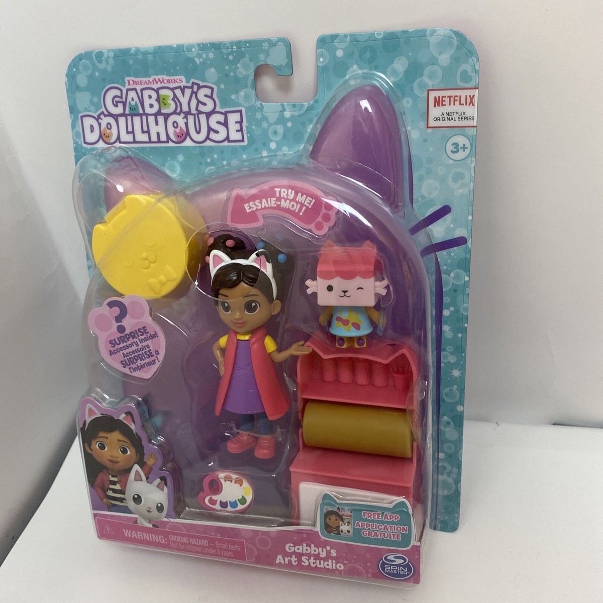 Gabby's Dollhouse ART STUDIO Figure Cat Surprise Accessory Netflix