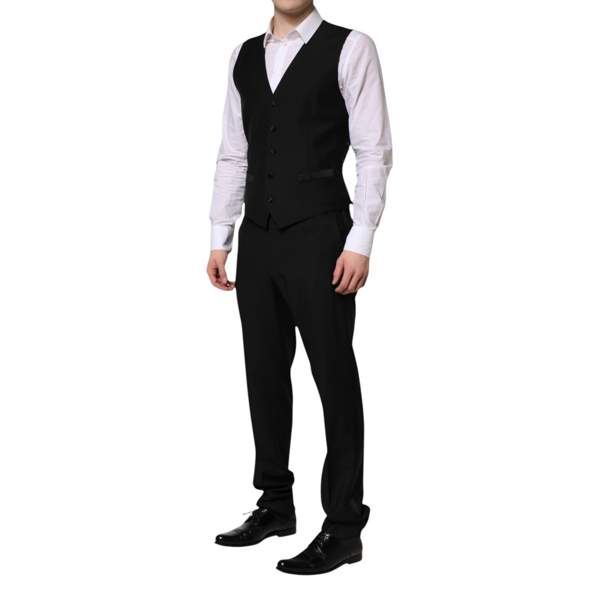 DOLCE & GABBANA Suit Black MARTINI Crystal Embellished 3 Pc IT50
