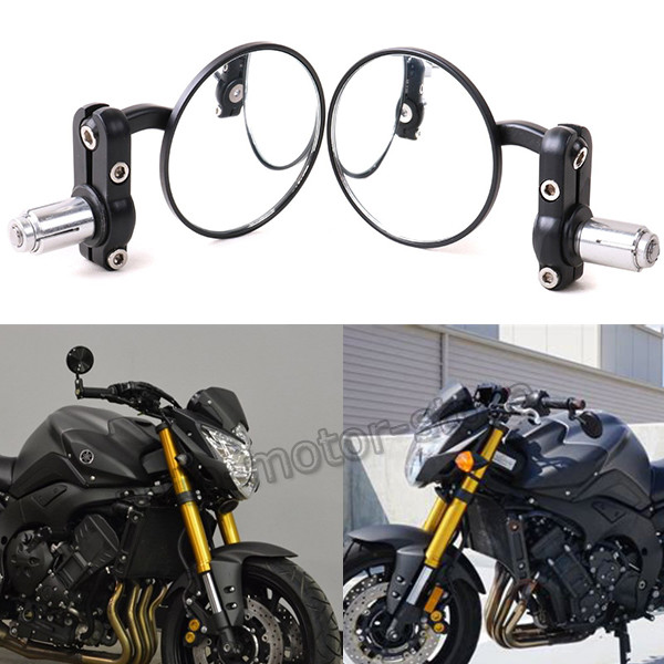 7/8" Motorcycle Round Handle Bar End Mirrors For Kawasaki Ninja 650