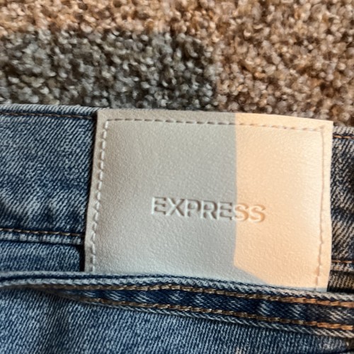 Express 70s Flare Jeans Womens 8R Blue Light Wash Denim Cotton Blend Mid Rise - Picture 14 of 14