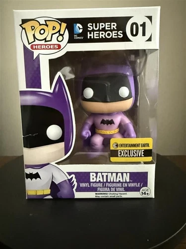 Funko Pop! DC COMICS 01 BATMAN Purple ENTERTAINMENT EARTH Exclusive NIB