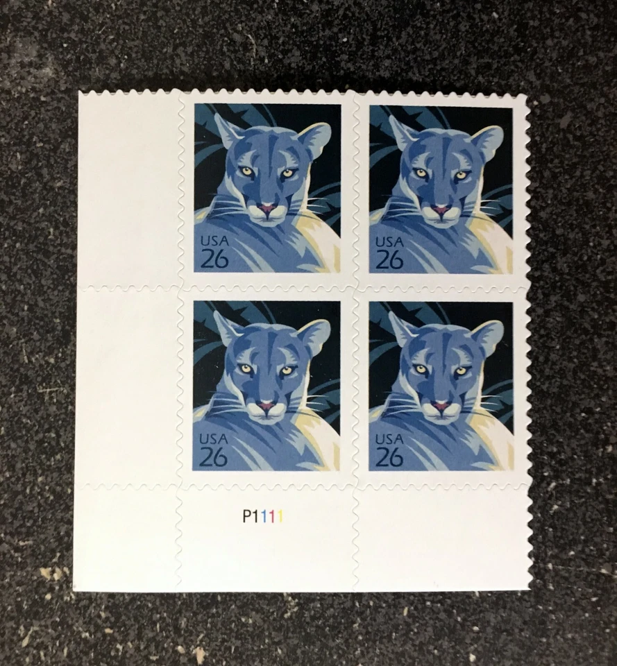2007USA #4139 26c Panther - Plate Block of 4 - Mint NH - Image 3 of 4