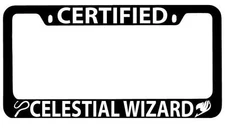 Black METAL License Plate Frame Certified Celestial Wizard Accessoryt Fairy Tail