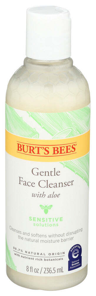 Нежное очищающее средство для лица BurtS Bees для чувствительной кожи с Алоэ Вера, 8 унций