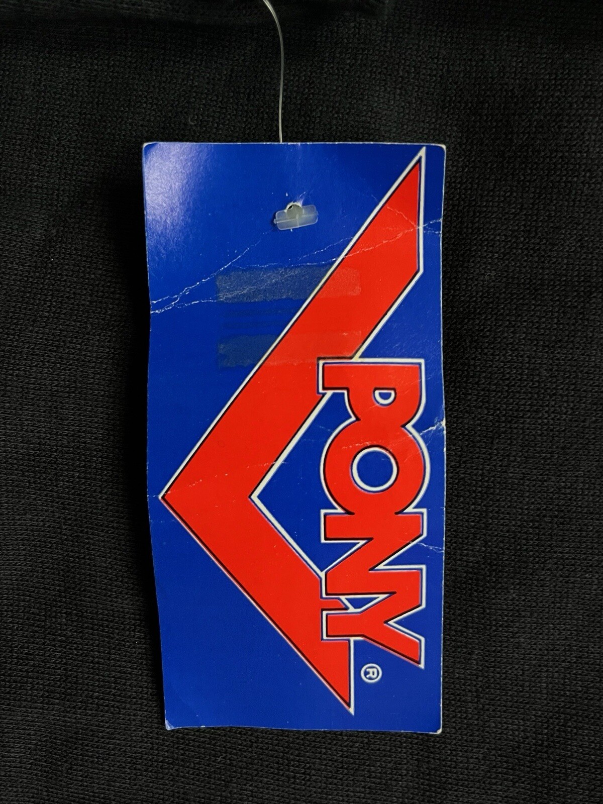 Felpa con cappuccio vintage PONY con cerniera taglia media deadstock nuova con etichette anni '90