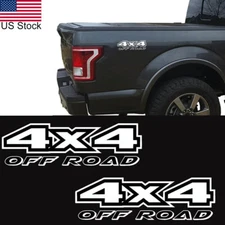 2pcs 7.5'' White 4X4 Off Road Rear Trunk Bed Side Decal Sticker For Ford Chevy