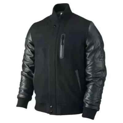Kobe Destroyer XXIV Battle Michael B Jordan Leather Sleeves Bomber Jacket Coat