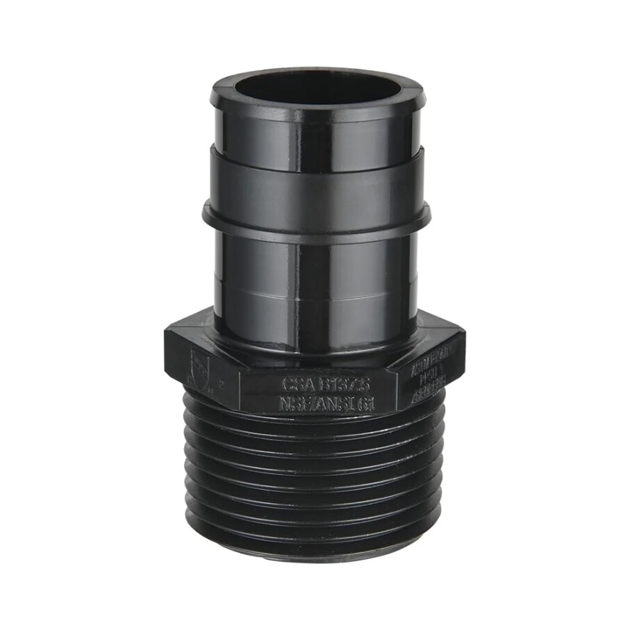 EFIELD 1" Pex A Expansion x 1" Male NPT Adapter, PPSU Poly Fittings 1 Pack