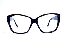 VTG Versace Black Oversized Cat Eye Glitter Glasses Italy MOD 427 60 15 140