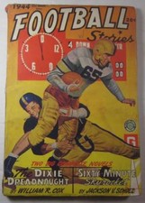FOOTBALL  STORIES MAGAZINE PULP FALL 1944 JACKSON V SCHOLZ WILLIAM R COX