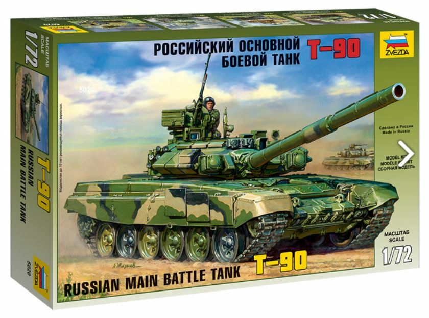 Russian Main Battle Tank T-90 Plastic Kit 1:72 Model ZVEZDA