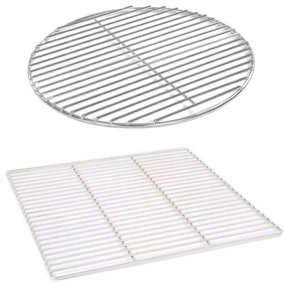 WIMI Grillrost Edelstahl rechteckig/rund 40/30 50/40 60/40 80/40 Ø 43 44 54 60 67 cm