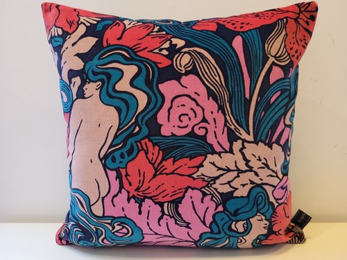Sanderson Archive Forbidden Fruit Velvet Fabric Cushion Cover Art Nouveau Pink - Picture 6 of 14