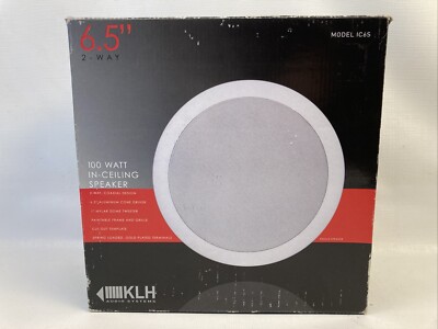 KLH Audio Systems IC6S 100 Watt In-Ceiling Speaker 6.5  2 Way New Open Box