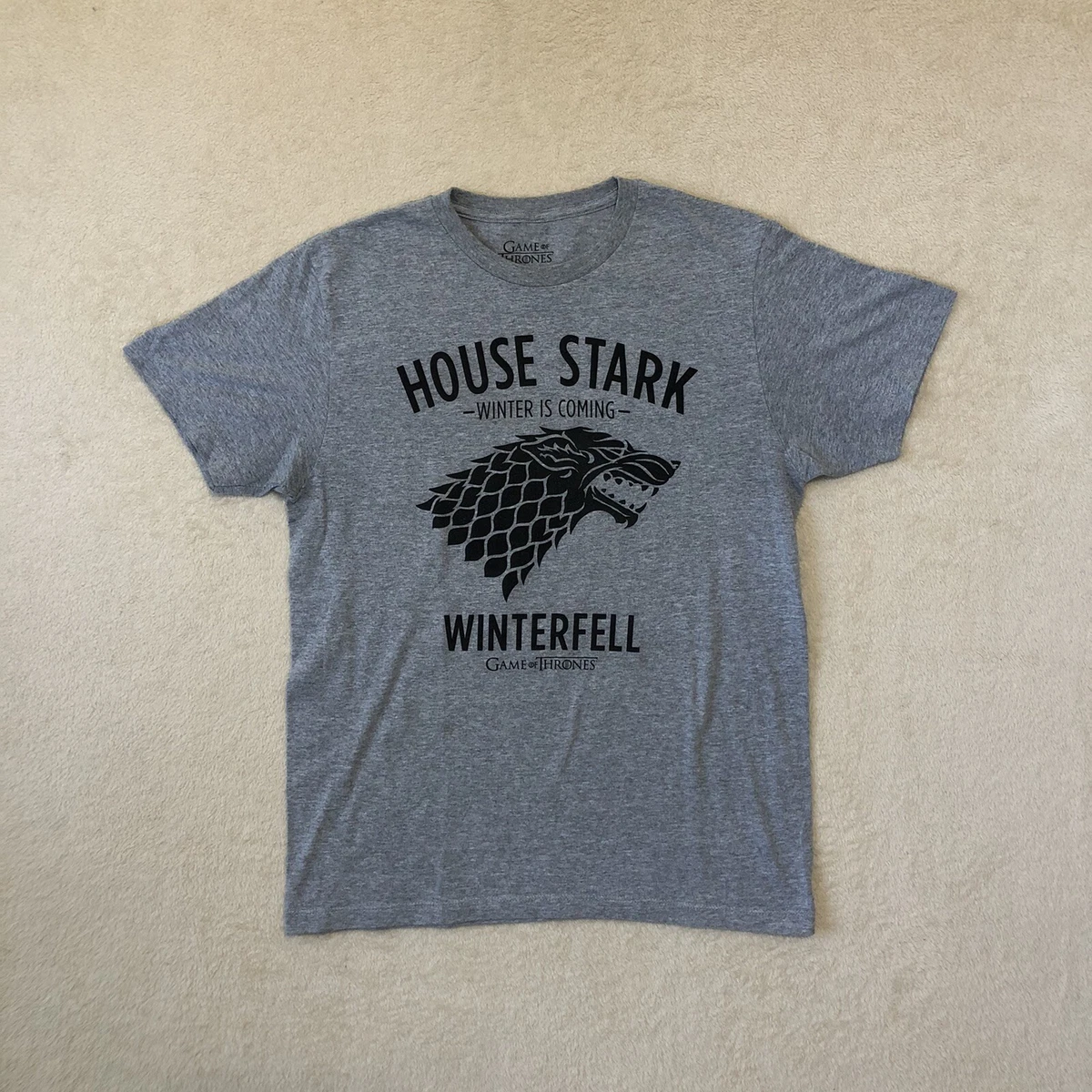 Game of Thrones House Winter is Coming Mens Medium T-Shirt Gray