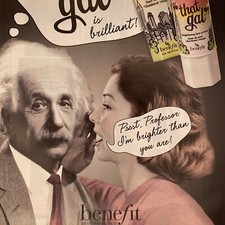 2007 Benefit Cosmetics PRINT AD That Gal Face Primer Brighter Than Einstein Art