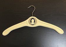 Vintage Nevco Cameo Heavy Plastic Clothes Hanger Ivory Gold